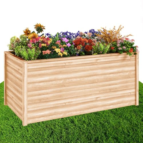 UDPATIO Hochbeet Holz für Garten 168x88x80cm Holzhochbeet zum Bepflanzen von Gemüse & Kräutern Pflanzbeet Pflanzkasten Gemüsebeet für Balkon