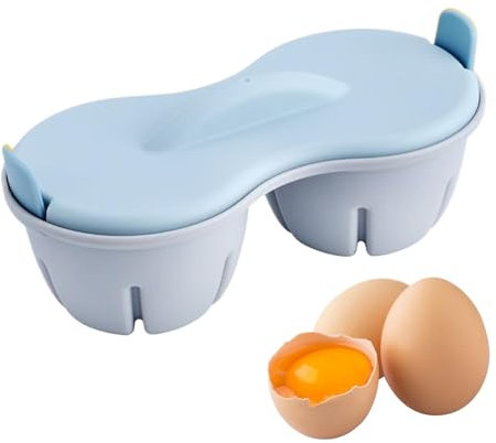 Sghtil Caldera de huevo de microondas, caldera de huevo para microondas | Fabricante de 2 cavidad duro,Los gadgets de la cocina de la caldera cocinan huevo suave y duro, cazador furtivo de microondas