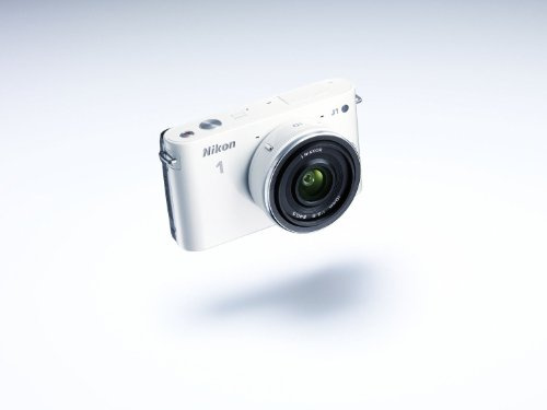 Nikon 1 J1 Compact System Camera with 10mm Lens Kit - White (10.1MP) 3 inch LCD (Renewed)