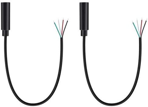 Greluma 2 St 3,5 mm 4 poligt honuttag till öppen tråd med öppen ände, 0,3 m TRRS stereo 1/8 honanslutningskabel för hörlurar Headset Hörlurar