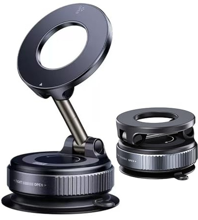 JXBCGAL Support de Téléphone Portable de Voiture pour Magsafe, 360° de Rotation, Support Magnétique pour Téléphone de Voiture, Accessoires Automobiles Compatibles avec iPhone 16/15/14/13/12 et Tous