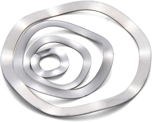 Rondelle ondulée, Rondelle ondulée à ressort, Rondelles ondulées en acier inoxydable 304 A2 M3 M4 M5 M6 M8 M10 M12-M41 Rondelles à trois ondulations Rondelle élastique(M12x18x0.3 10pcs)