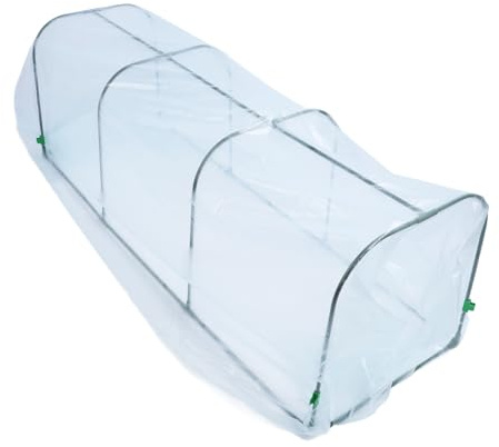 Fafeicy Outdoor Tragbares Mini -Gewächshaus -Zelt Regen Proof Widerstandshaus für Blumengemüsegarten, Robuste Konstruktion, PE, Stahl, Geeignet für den Gebrauch in Innen und Außenbereiche (50*200 cm)