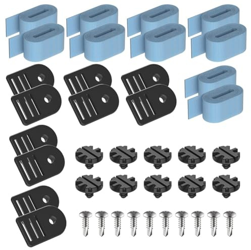 Fegtrtyoa Solar Cover Straps Pool Cover Straps and Clips Swimming Pool Solar Reel Tube & Blanket Fastening Kit