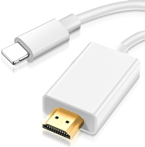[ MFi-Zertifiziert] Lightnning auf HDMI Kabel 2M, Digital AV Adapter für iPhone auf TV/Beamer/Monitor, 1080P Bildschirm Synchronisation Kompatibel mit iPhone 14/13/12/11/XS/XR/X/SE, Plug & Play