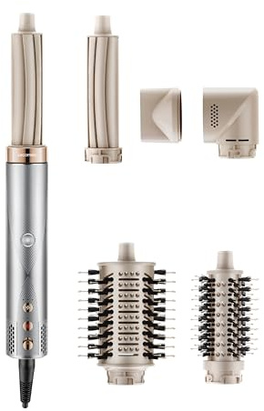 5-i-1 airstyler, jonhårstyler, hårfön, multistyler hårtork, locktång billinda | 200 miljoner negativioner hårfön, 110 000 RPM höghastighets hårtork för volym, styling och jämnhet alla hårtyper