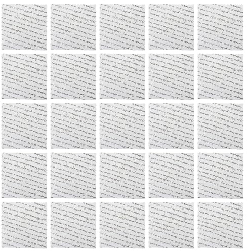 Veemoon Papier D'emballage Alimentaire Imperméable 50 Feuilles 25x25 Cm Blanc Fond Noir Papier Kraft Rétro pour Hamburgers et Frites et Pâtisserie Usage Cuisson et Bricolage Résistant