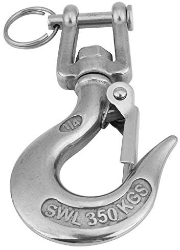 Gancio a occhiello girevole, Fydun gancio di sollevamento a perno in acciaio inossidabile 304 Gancio a scatto a perno girevole a gancio in acciaio inossidabile Limite di carico di lavoro 350 kg(110mm)