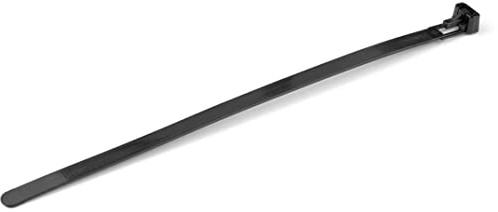 StarTech.com 8(20cm) Reusable Cable Ties - 1/4(7mm) wide, 1-7/8(50mm) Bundle Dia. 50lb(22kg) Tensile Strength, Releasable Nylon Ties, Indoor/Outdoor, 94V-2/UL Listed, 100 Pack - Black | 94V-2/UL Listed, 1/4(7mm) wide, 1-7/8(50mm) Bundle Dia. 22kg (50lb) Tensile Strength, Releasable Nylon Ties, Indoor/Outdoor