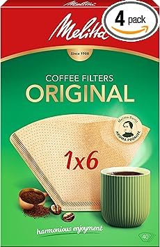 MELITTA - 40 Filtres À Café (1:6) Brun - Lot De 4 - livraison offerte