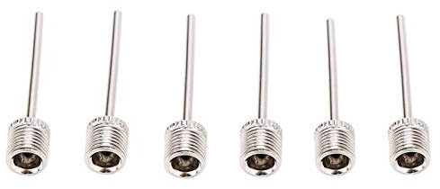 Tissting 100 Stück Pump Needle Ball Pump Needle Set Gasfüllung Aufblasdüse Basketball Fußball Luftpumpe Metall Sport Ventilnadel