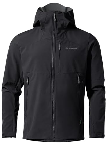 VAUDE Herren Shoftshelljacke Roccia Softshell Jacket II, 100% winddicht, atmungsaktiv, wasserabweisend, black, M