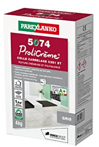 Colle carrelage polyvalente PAREXLANKO 5074 Prolicrème - Gris - 4 kg - L5074GRIS04