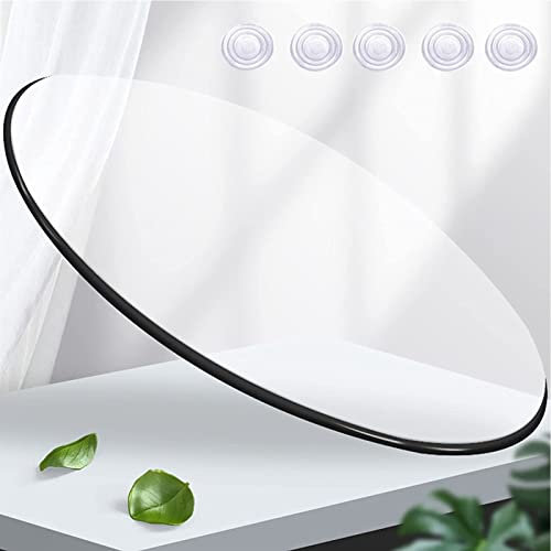 KDLKCT6 Runde Tischplatte Aus Gehärtetem Glas 35 45 55 65 75 80 cm, Tisch Glasplatte Ersatzteil, Transparent, Flach Und Glatt, Einfach Zu Säubern, Hohe Härte - Geeignet Für Zuhause, Küche, Esszimmer