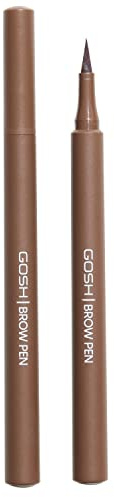 GOSH flüssiger Augenbrauenstift für natürliche Brauen I 100% vegan I präzise Applikation für perfekt geformte Augenbrauen I langanhaltend & parfümfrei I für Allergiker geeignet I 001 Braun