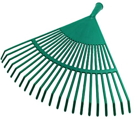 TEKLiNe Rastrello Giardino Scopa Plastica PP Fisso Foglie Terra Sassi Utensile Manuale Accessorio Giardinaggio, Scopa Giardino Foglie Sassi Terra Pulizia Attrezzo in Plastica Polipropilene Fisso