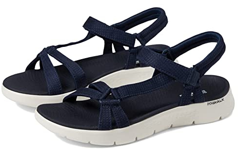 Skechers Women's Go Walk Flex Sandal Sublime Sandals, Navy Textile, 7 UK