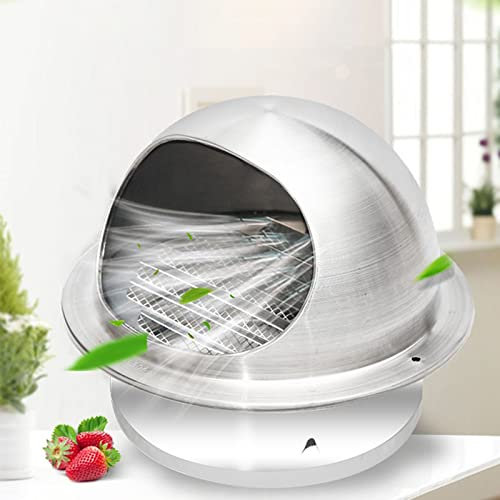 WORDFUN Griglia Aerazione Acciaio Inox, 100/150mm Griglia Del'aria di Scarico, Griglia di Ventilazione A Sfera, Griglia di Protezione dalle Intemperie, Copertura di Ventilazione