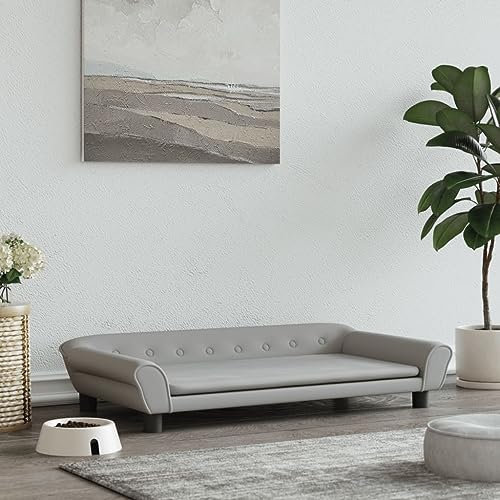 puraday Hundebett Hellgrau 100x50x21 cm Samt Hundesofa Katzensofa Hundebetten Katzenbett Bequeme Haustierbett Stilvolles Design Kann Im Wohnzimmer Oder Schlafzimmer Platziert Werden