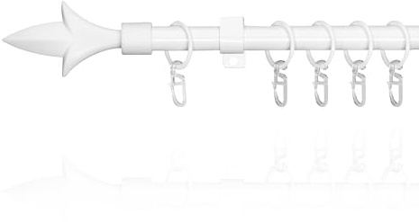 Lichtblick Gardinenstange Lilie 16 mm ausziehbar 130-240 cm Weiß | Gardinenstange Lilie, 16 mm, 1 läufig, 130 - 240 cm Länge, Anschraubbar, ausziehbar 130 - 240 cm