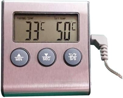 NAMOARLY Fleischthermometer Grillthermometer sofort ablesbares Thermometer Kochthermometer Ofen elektronische Zeitschaltuhr