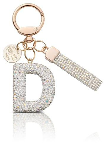 Schlüsselanhänger Buchstabe Glitzer Anhänger Schlüsselbund Keychain | Personalisierter Dekoration: Keychain für Schlüssel, Taschen und Rucksäcke als modisches Accessoire und Geschenk