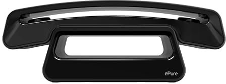 ALCATEL ePure Iconic - DECT Cordless Phone - Classic Design - Large Highly Legible Graphic Display - Handsfree - Call Barring - Black