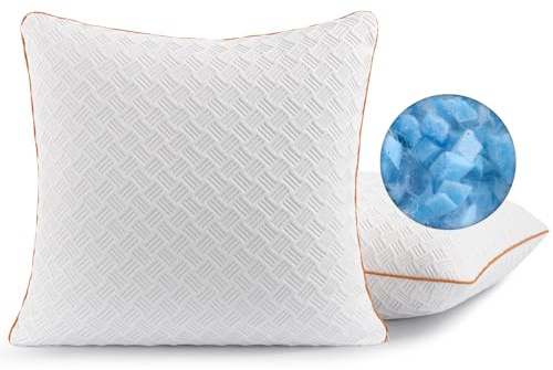 Twirest Kopfkissen 40 x 40 cm, Memory-Foam-Flocken, 1er Set | Höhenverstellbar, gefüllt mit Memory-Foam-Flocken und Faserwatte, mit Reißverschluss und waschbarem Bezug