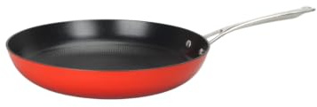 LAGUIOLE, Sartén Ligera de Hierro Fundido 20x4 cm, Óptima Conservación del Calor, Antiadherente Duradera, Diseño Elegante, Todas las Fuentes de Calor, Inducción, Rojo - 20 cm, Rojo