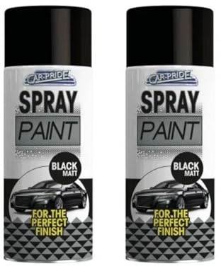 SDMAX Black Matt Car Spray Paint, 400ml, 2PCS | Non-Cracking, Quick-Drying, Durable And Long-Lasting Performance, Easy To Use, Fix Minor Scratches