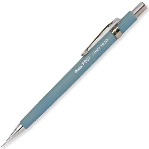 Pentel P207-JN Druckbleistift, japanische limitierte Auflage, HB 0,7 mm Spitze, nachfüllbar und einziehbar, hellblaugrauer Schaft, Einzelstift