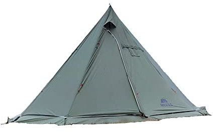 Feuerhemmendes Tipi-Heißzelt mit Ofenheber für Rauchrohre 5-8 Personen Kapazität Ideales Tipi-Zelt für Familiencamping Wandern und Outdoor-Abenteuer
