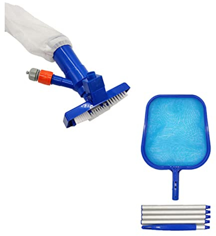VICASKY 1 juego de limpieza con herramienta de limpieza al vacío y red para limpieza eficaz de piscinas para superficies y suelos, duradero