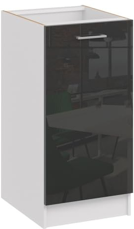 roe furniture Küchenunterschrank 40 cm Breite – Unterschrank mit Tür & Einlegeboden – Küchenschrank 40×82×44 cm – Stauraumschrank aus Holzwerkstoff, melaminbeschichtet