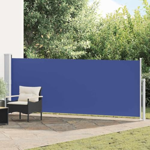 Genérico Toldo Lateral retráctil de jardín Azul 140x500 cm,Casa y jardín,Jardín,Artículos de Exterior,Sombrillas,48396