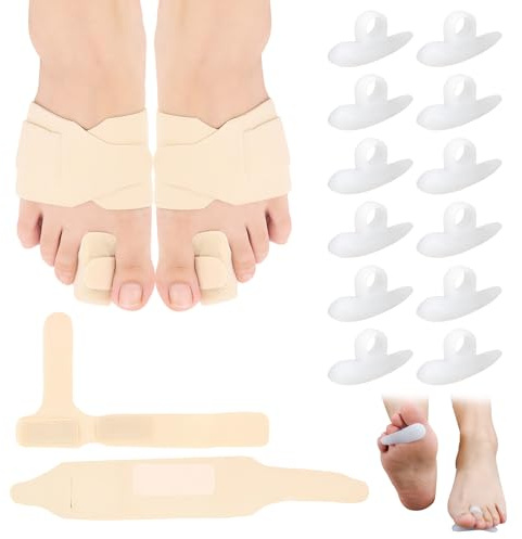 Cuscinetti Per Dita a Martello, 6 Paia di Correttori Per Dita a Martello, Due Protezioni Per, Correzione, Correttore Ondulato in Silicone, Cuscinetti Alluce Valgo Uomo e Donna