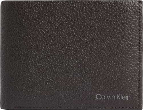 Calvin Klein Men WARMTH TRIFOLD 10CC W/COIN, Dark Brown, One Size