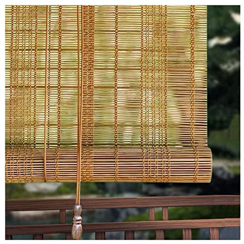 Vetris Bambusrollo Outdoor 50/80/100/120/140/150/160 breit, Natur Bambus Raffrollo Lichtfilterung Rollo Lichtdurchlässig Fenster-Rollo für Deck Korridor Pool Pergola (Size : W80xH120cm/32x47in)