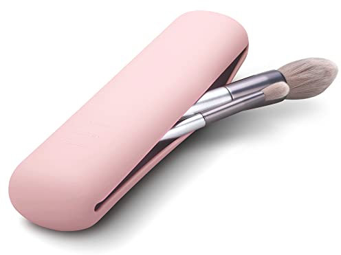 FERYES Make up Pinsel Aufbewahrung, Magnetischer Anti Herausfallen Pinselaufbewahrungen Make up Halter Travel Essentials Organizer Werkzeug-Pink