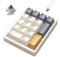 Kisnt Teclado numérico mecánico, Teclado numérico Intercambiable en Caliente con Cable USB de 17 Teclas, Teclado numérico retroiluminado Blanco con Teclas PBT para Laptop, PC, teclados compactos