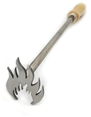 Dein Brandstempel BBQ Brandeisen Motiv Flamme | lustiges Grillzubehör als Geschenk | Grillbesteck und Gadget für den Grill (mit Box)