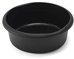 Deck INN Pack of 1 Plastic Black Round Washing Up Bowl 8L Capacity, Sink Tidy Organizer, Multipurpose Basin Mixing Washing Up Laundry Great for Home and Kitchen