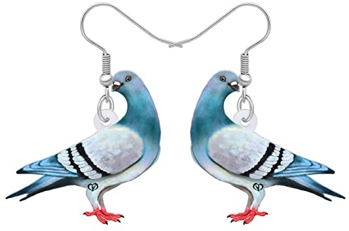 NEWEI Cute Piccione Uccelli Orecchini Pendenti Gioielli De Le Donna Ragazze Fascino Regalo (Marina)