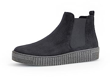 Gabor dam Chelsea boots, stövletter, ankelstövlar, utbytbar fotbädd, bästa passform, Blå Pacific 36, 37 EU