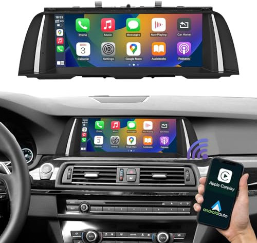 Road Top 10.25 Zoll Autoradio Touchscreen Drahtlos CarPlay Android Auto für BMW 5 Series F10/F11 2012-2016 Jahr mit NBT System, Car Stereo Multimedia Autoradio Empfänger (Nicht für F07!!!)