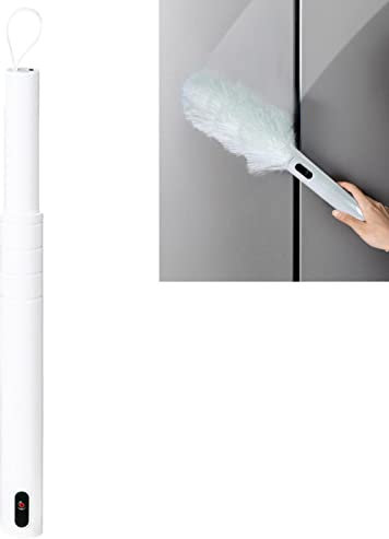 ipago Spolverino rotante – 360 spolverino elettrico, spazzola per spolverare con estensione 3 in 1 aspirapolvere portatile per mobili, ventilatore a soffitto