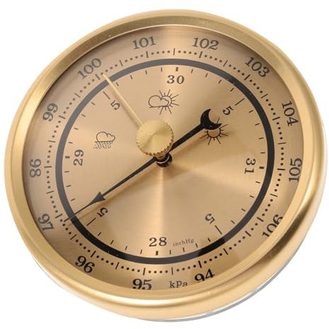 TOVINANNA Barometer Mit Zifferblatt Wettervorhersager Hygrometer Thermometer Luftdruckmesser Für Zuhause Tragbar Kompakt Hohe Genauigkeit Einfache Bedienung