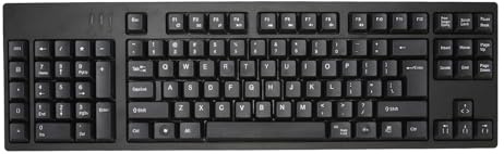 Plyisty Clavier Ergonomique Filaire USB à 109 Touches pour Gaucher avec Pavé Numérique Gauche et 2 Hubs USB