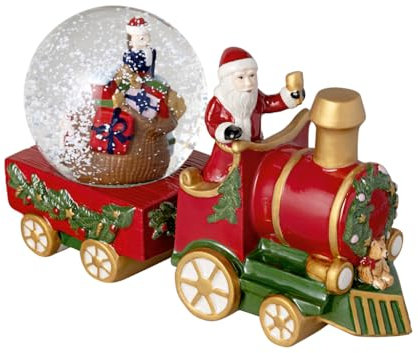 Villeroy & Boch – Christmas Toys, Bola de Nieve Grande, Tren, 22 x 8,5 x 12,5 cm, Porcelana/Vidrio, Multicolor