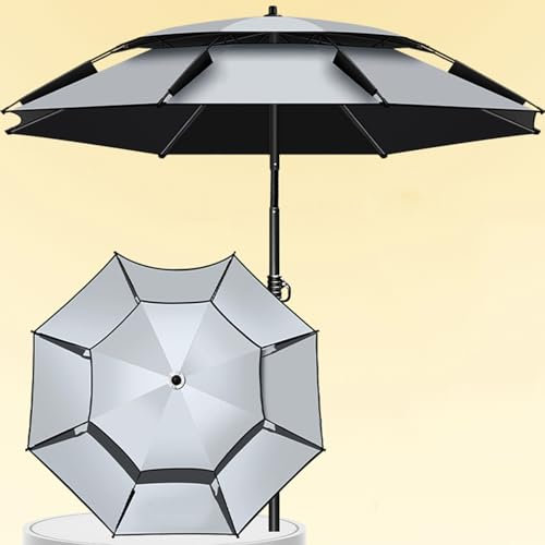 BVDHASDBT Parasol déporté pour table de marché et terrasse, avec manivelle et baleines robustes, parasol déporté pour extérieur, marché, parasol de patio (2,4 m)